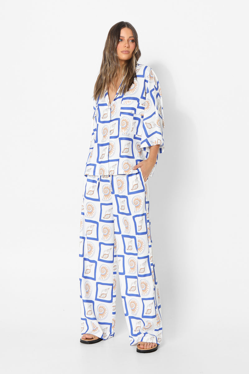 ZENI PANTS - SHELL PRINT