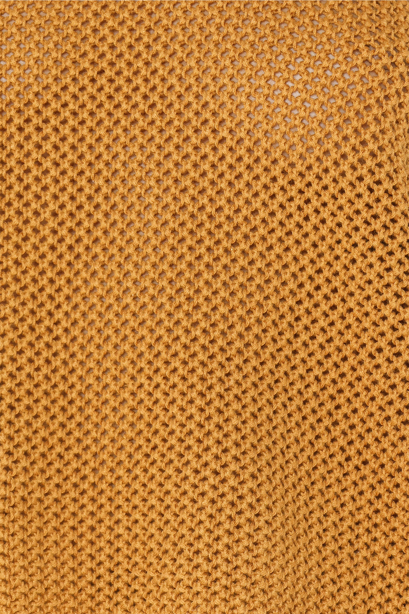 EVERLY KNIT TOP - LIGHT MUSTARD